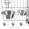 Pet Adobe Set of 2 Stainless Steel Hanging Pet Bowls for Food and Water, Dogs / Cats 48-Fl Oz 975685JCY - alternate 4